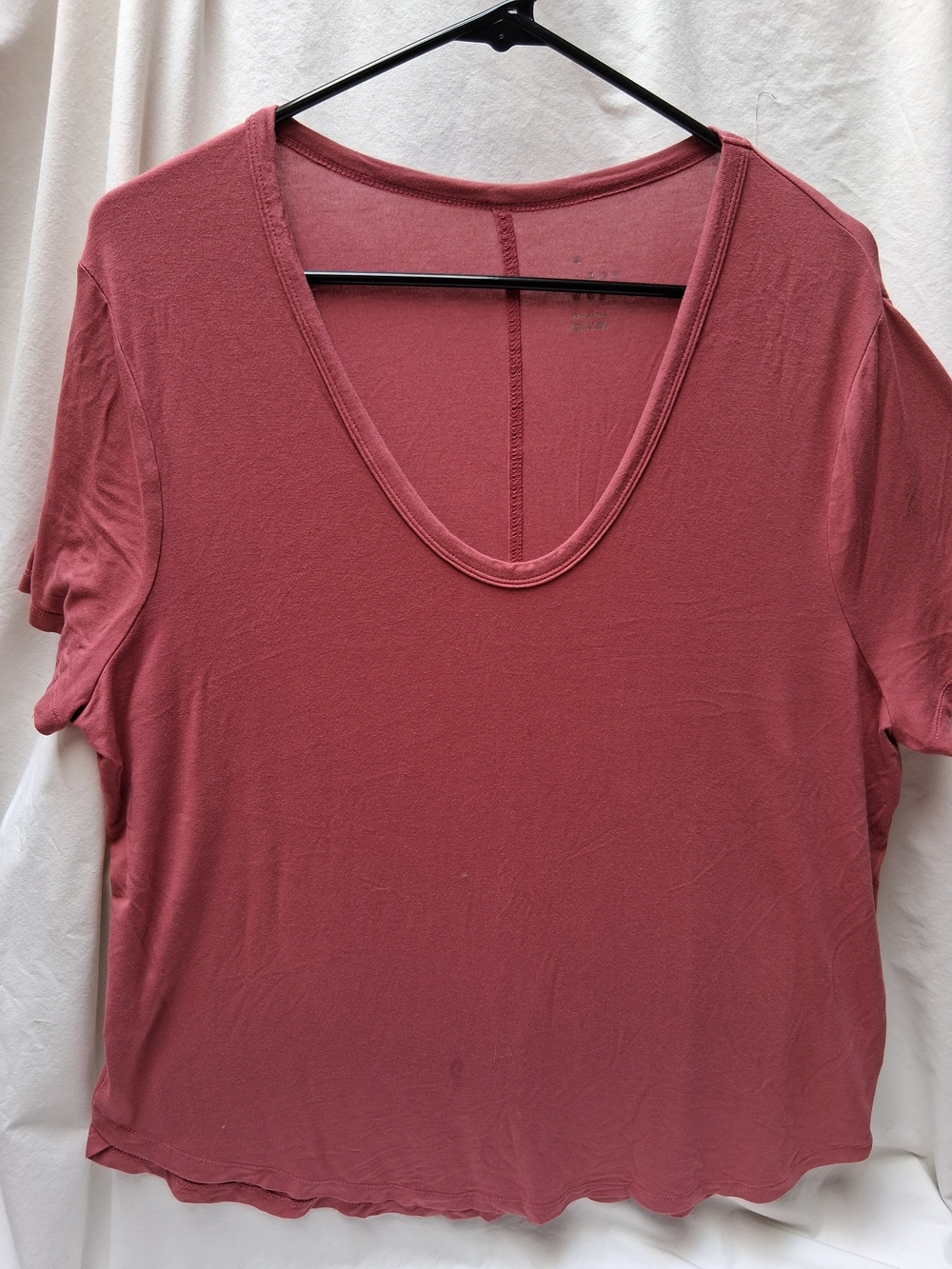 a new day Dusty Rose V-Neck Short Sleeve Top